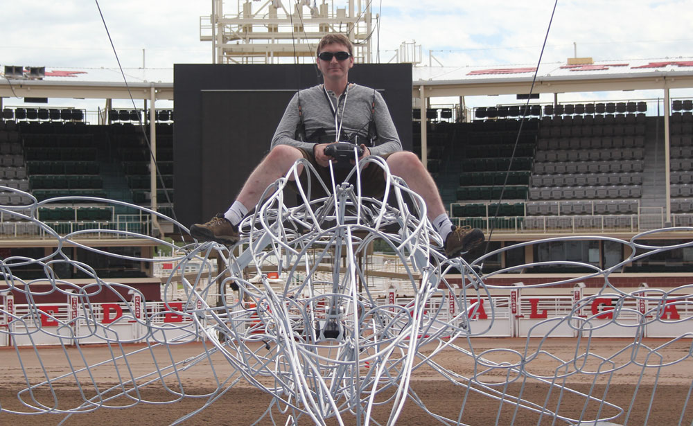 Peter rigging the Eagle
